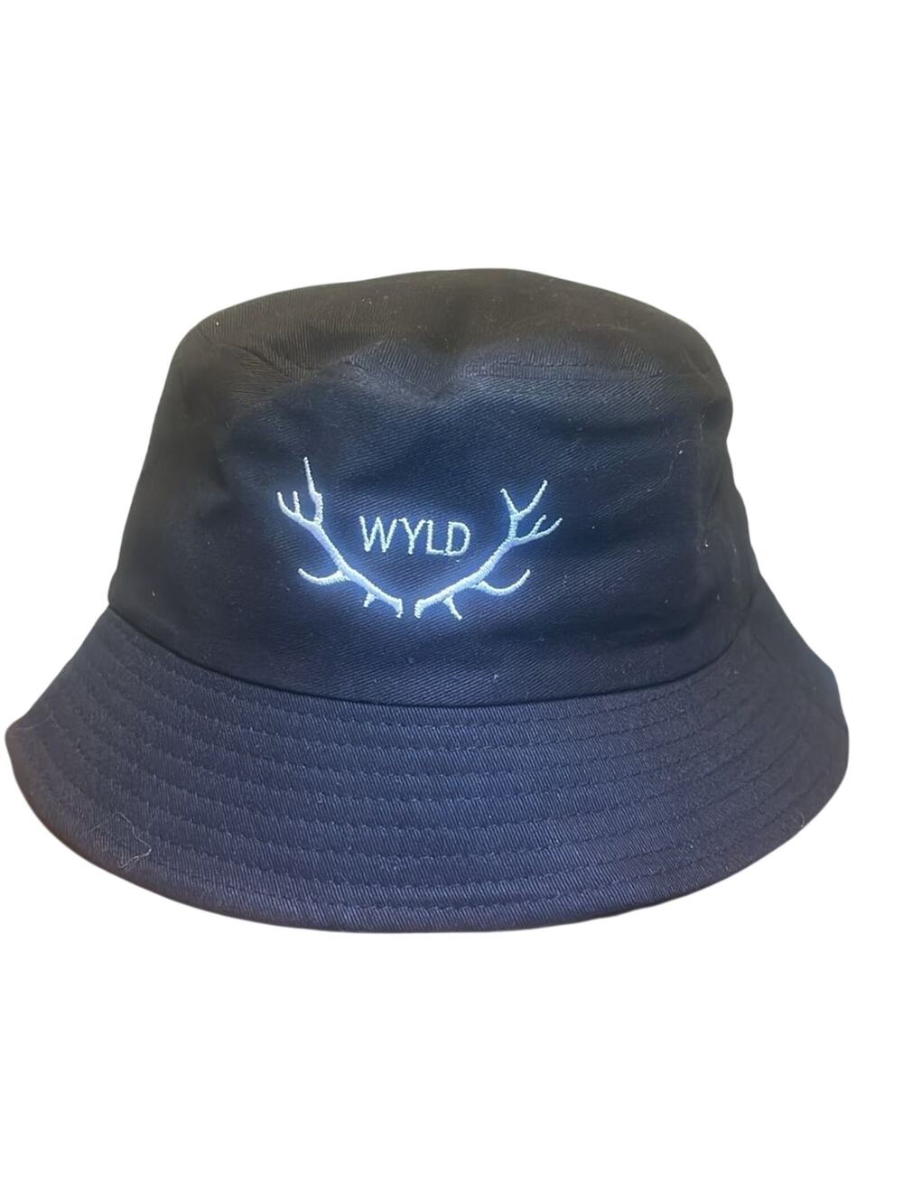 WYLD Black Bucket Hat OS Antler Logo Streetwear Unisex